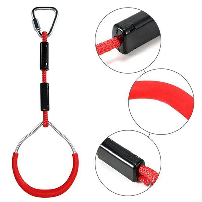 

2 Pcs Swing Bar Rings Children's Gymnastics Ring,Suitable for Climbing Frame and Garden Swing Outdoor Backyard Play