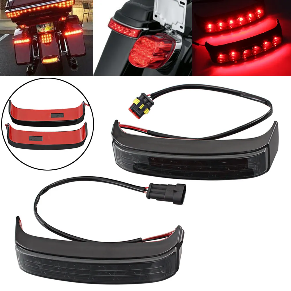 

Motorcycle Saddlebag Luggage Rear Tail Turn Signal Light Run Brake LED Lamp For Harley Touring FLHT FLHX FLHXS FLTRX 2014-2020