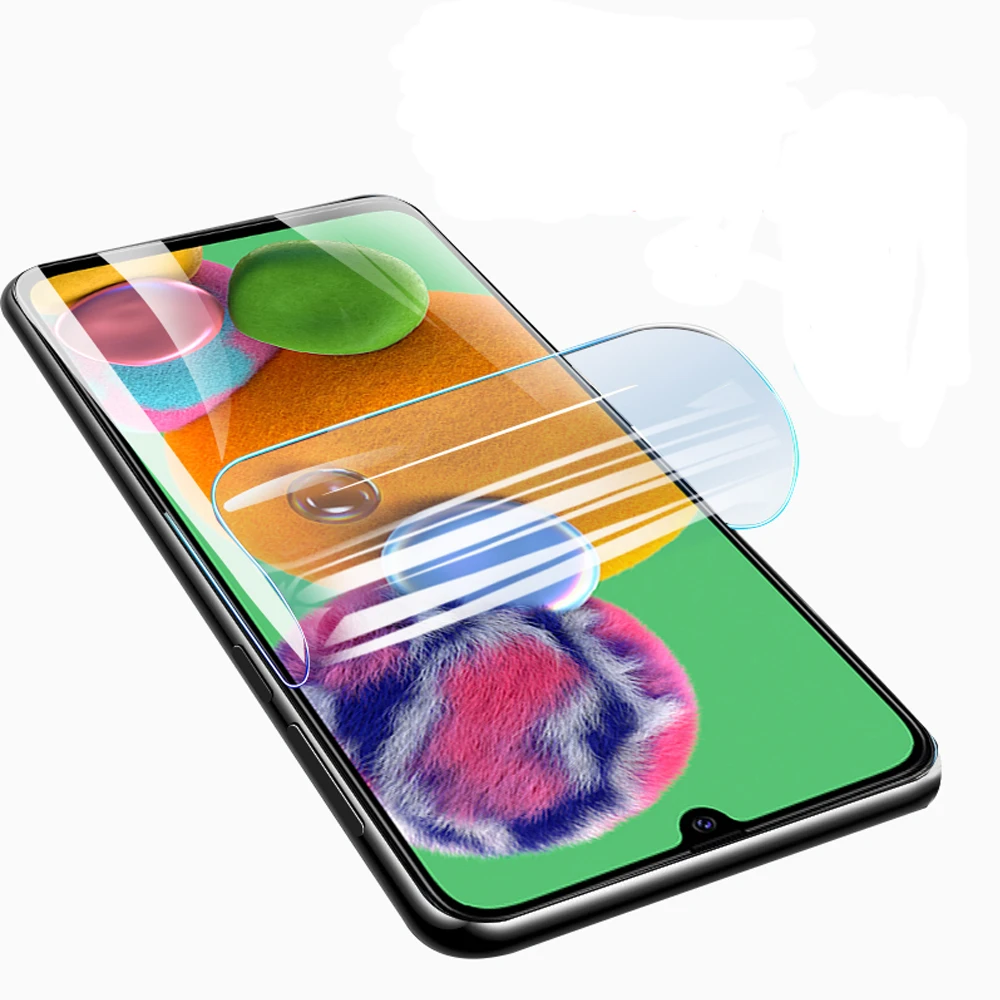 Мягкий полный чехол для samsung galaxy A90 A10 A20 A30 A40 A50 A50S A60 A70 A80 Гидрогелевая пленка A20E