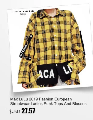 Max LuLu корейская мода стиль летние женские Лоскутные Топы и блузки женские панк клетчатые шифоновые рубашки повседневные льняные блузы