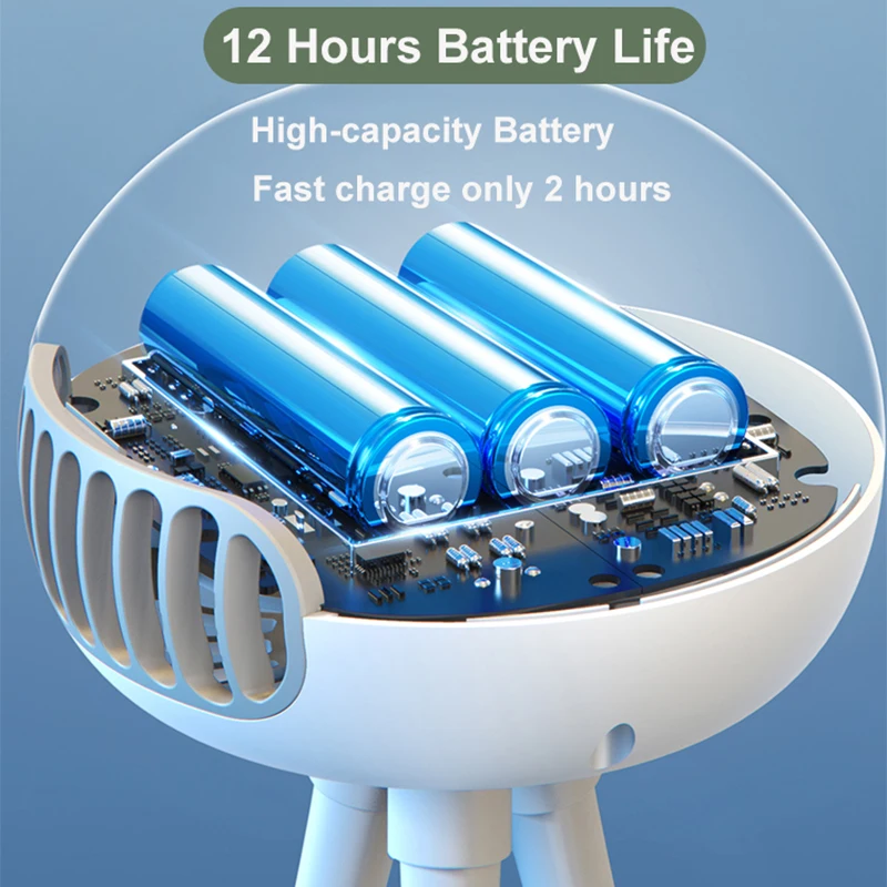 

Mini Portable Fan Bladeless Neck USB Rechargeable Silent Outdoor stroller Fans Ventilador Portatil Abanicos Fold Cooling