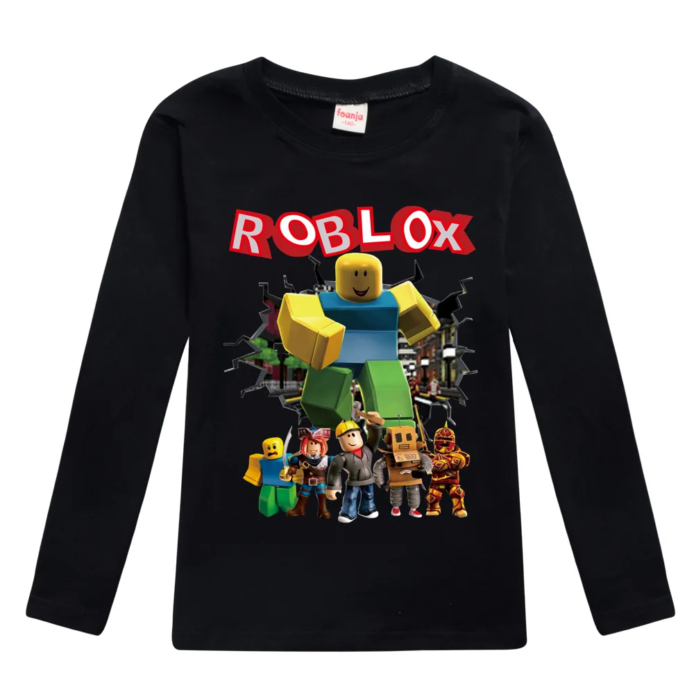 Осенняя одежда ROBLOXing для маленьких девочек новинка 2021 Детская толстовка свитер