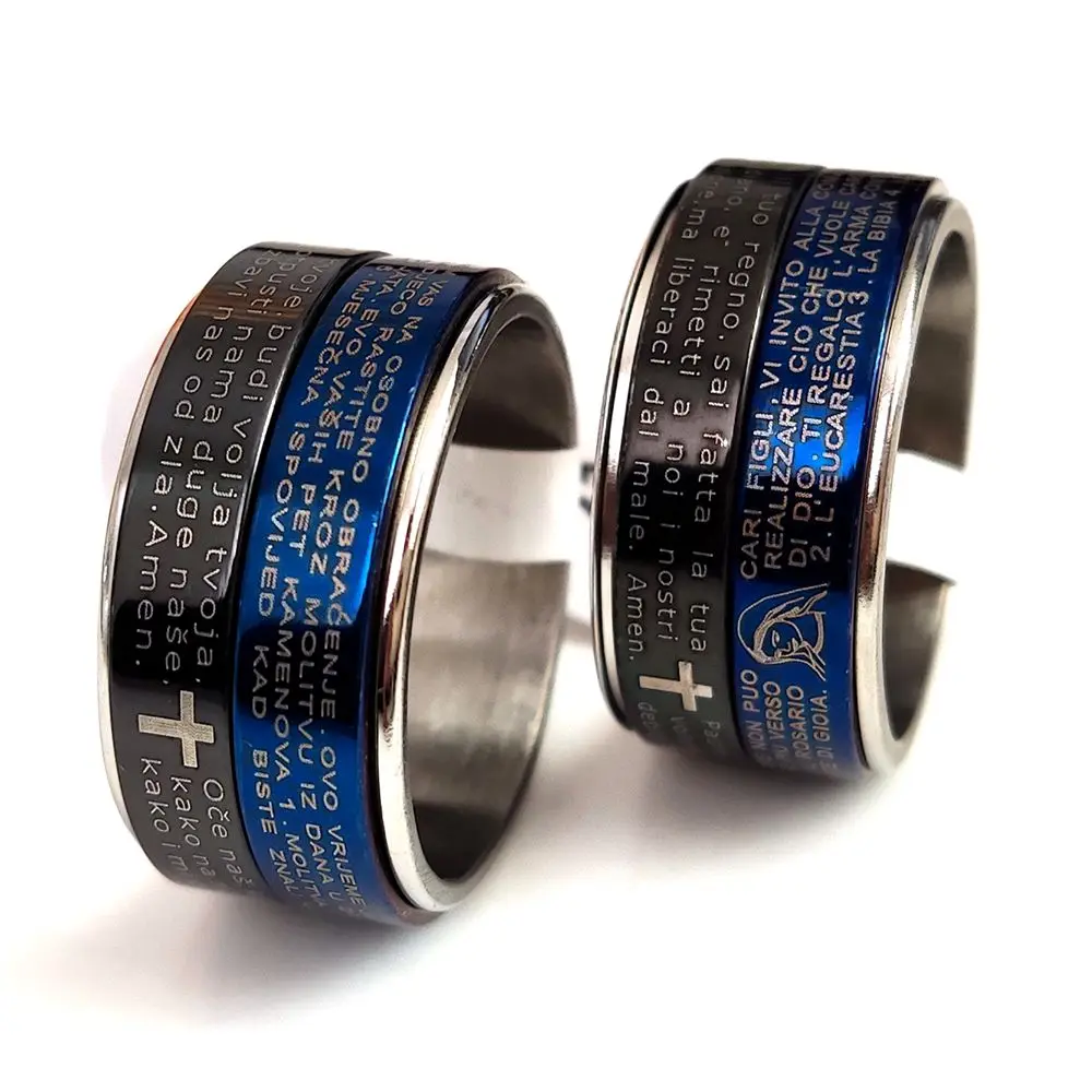 Мужское вращающееся кольцо из нержавеющей стали 20 шт./лот ширина 10 мм | Украшения