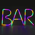Неоновая световая вывеска BAR led DIY