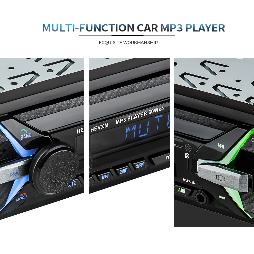 Автомобиль Радио стерео проигрыватель Bluetooth телефона AUX-IN MP3 FM/USB/1 Din/пульт дистанционного управления 12 В Прокат Авто Аудио распродажа Новинка