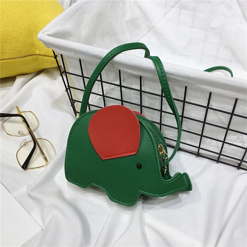 

Child Messenger Bag Cute Animal 3D Elephant Mini Crossbody Bag For Girls Coin Purse Key Pouch Portable Small Shoulder Handbag