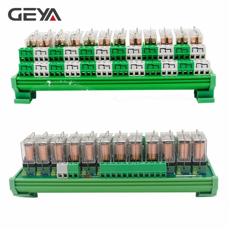 GEYA 2NG2R 12 каналов Omron Реле модуль 2NO 2NC 12VDC 24VDC DPDT реле печатной платы|Реле| |