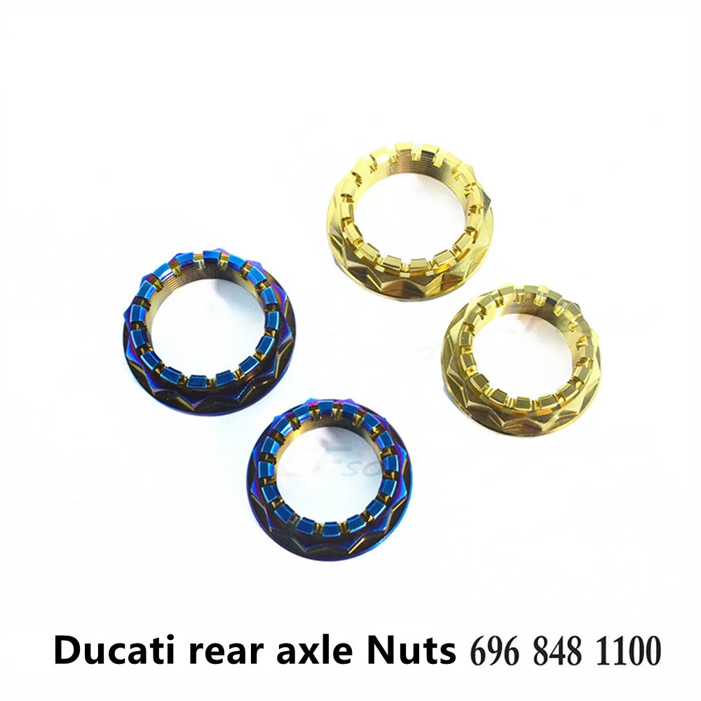 

1pcs Titanium Alloy Large Nut Ducati Rear Axle Decoration Repair Replacement Nut Small Axle Non-v4 Grade 5 Ti Screws