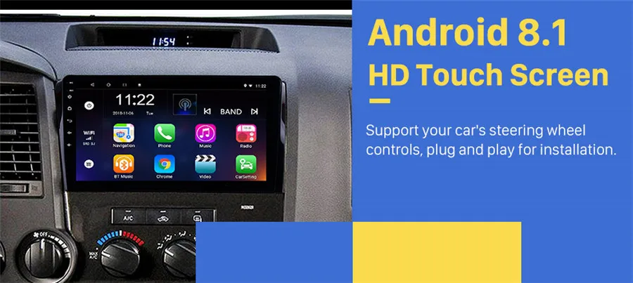 10 1 &quotHD радио GPS навигация Android 8 для TOYOTA Sequoia 2008 2015 Tundra 2006 2013 поддержка Carplay BT OBDII