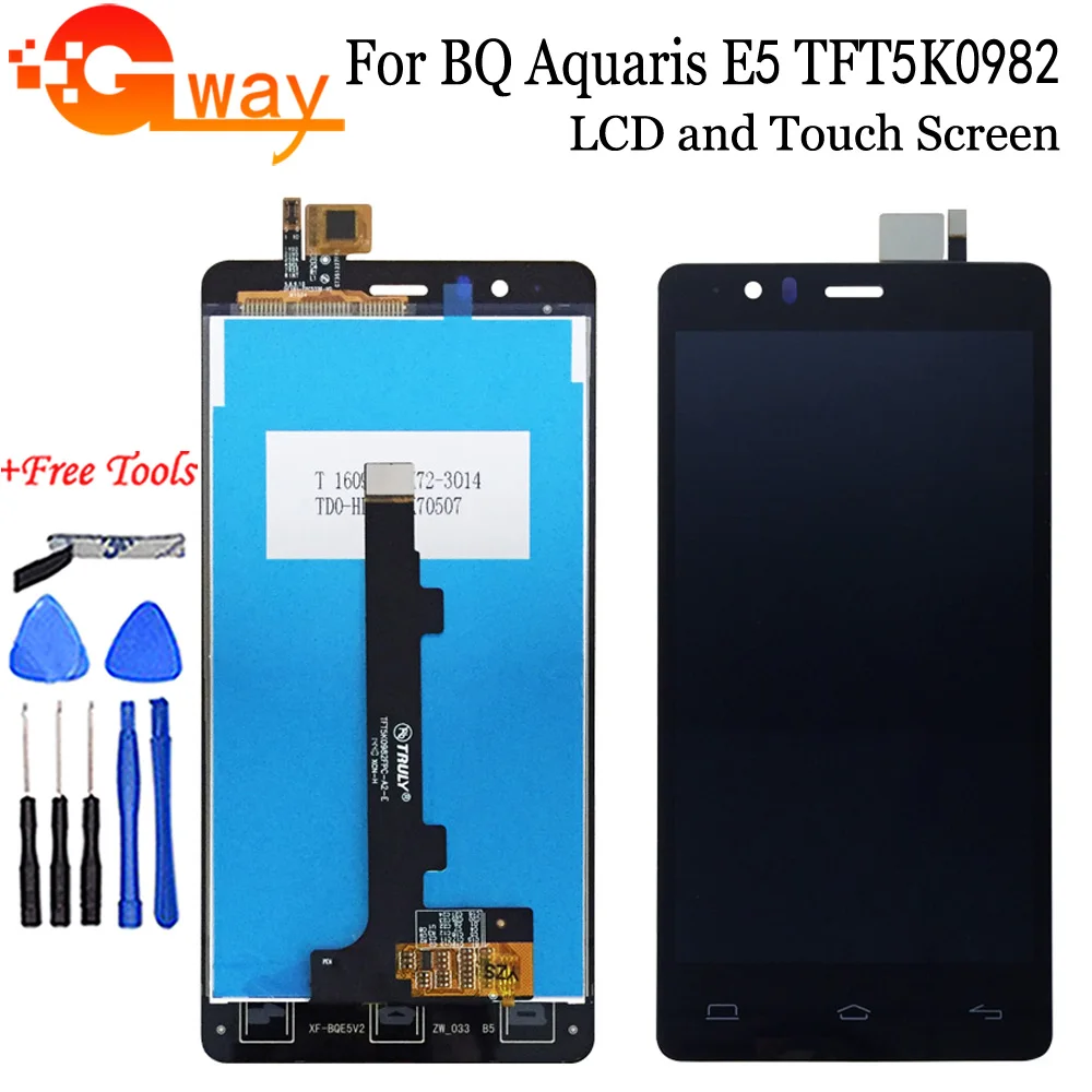 Для BQ Aquaris E5 ЖК дисплей с сенсорным экраном 4 версия: для 0858/E5 HD 0759/E5 FHD 0760/BQ 4G 0982 LCD|lcd