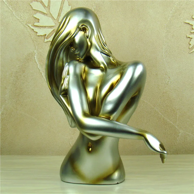 ABSTRACT NAKED WOMAN BUST HANDMADE RESIN BELLE SCULPTURE HUMAN BODY ART ORNAMENT LOVER'S GIFT CRAFT FOR PARLOR DECOR FURNISHING | Дом и
