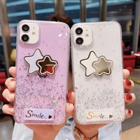 luxury glitter transparent phone case for samsung galaxy a02 soft shockproof bumper diamond star back cover for samsung m02