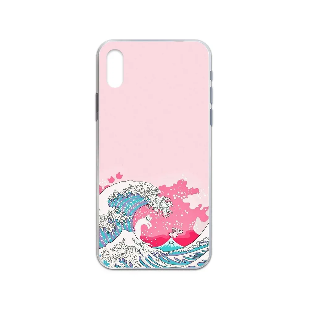Чехол Kanagawa для телефона с рисунком серфинга из Японии Прозрачный чехол iphone 4 4S 5 5C