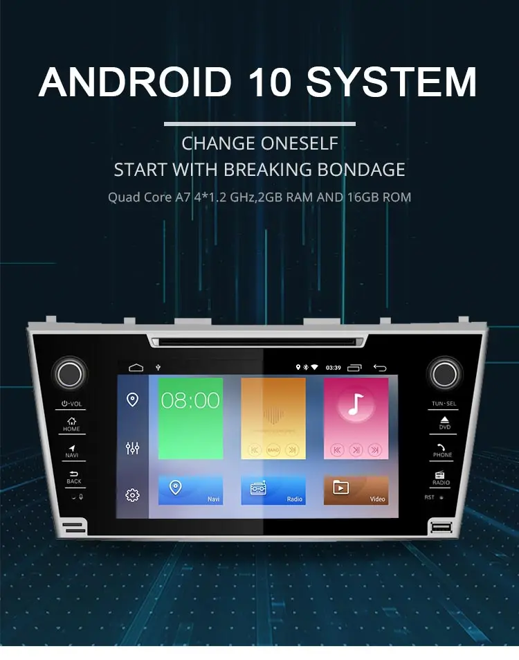 LJDA Android 10,0 2 Din автомагнитола для Toyota Camry 2007 2008 2009 Автомобильный мультимедийный плеер стерео Авто аудио gps DVD видео wifi ips