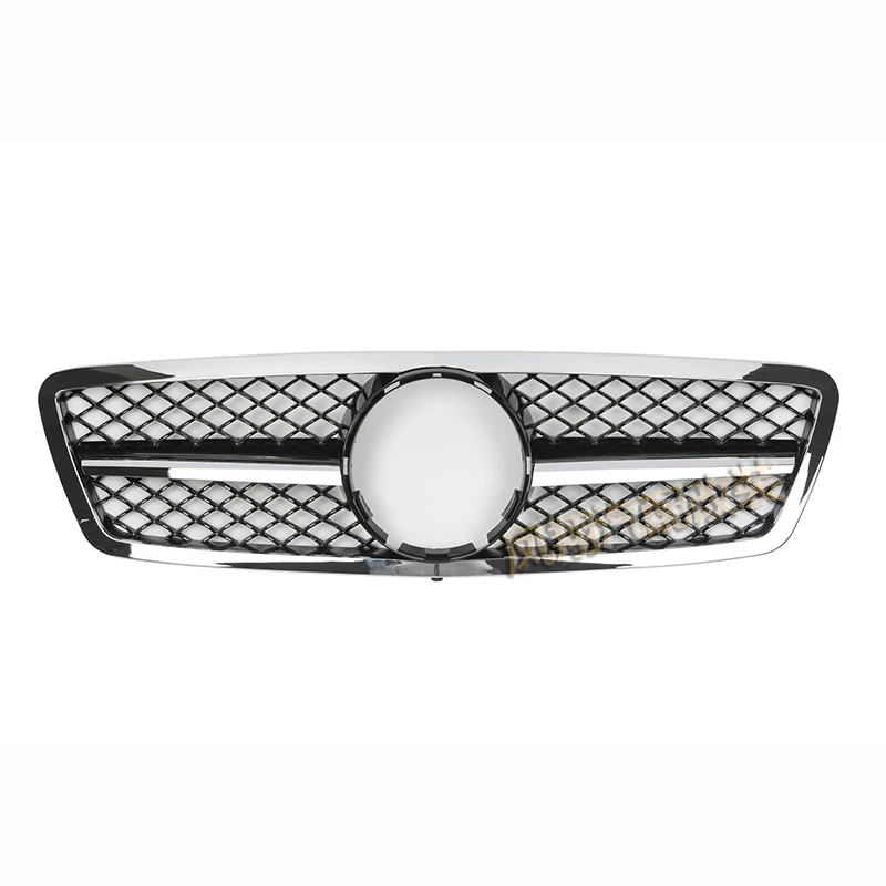 Переднего бампера верхний гриль для Mercedes Benz C CLASS 2000 2006 C240 W203 Спорт AMG черный хром