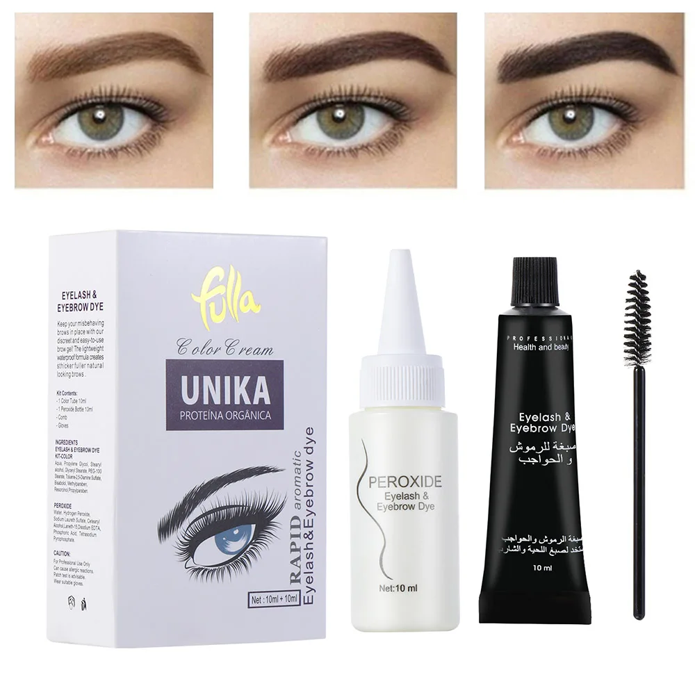 1 Set Eyebrow Dye Kit Eyelashes Cream Professional Natural Plant Color Brow Tint Brown Black Gel Easy | Красота и здоровье