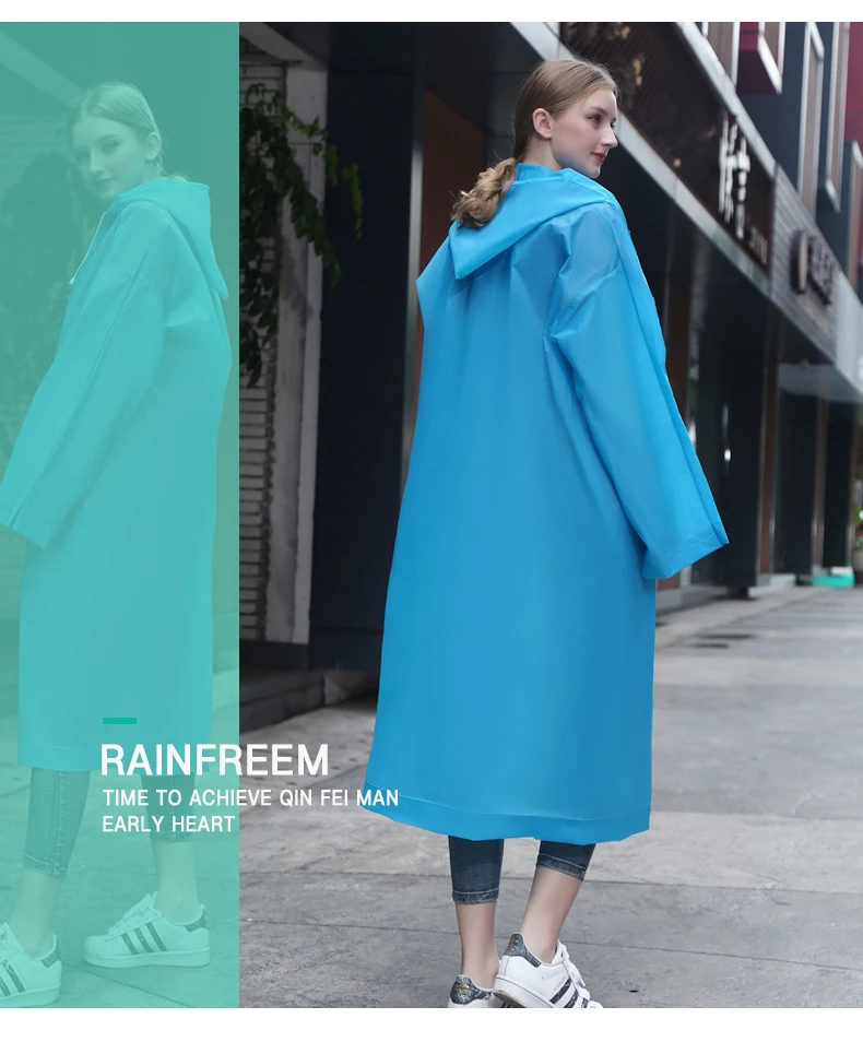

Fashion raincoat Environmental protection Light Poncho Travel Outdoor EVA Thickening raincoat