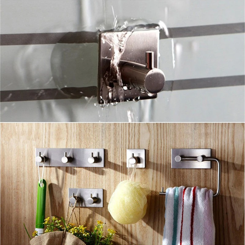 Многофункциональная самоклеящаяся ванная комната/кухонная настенная вешалка