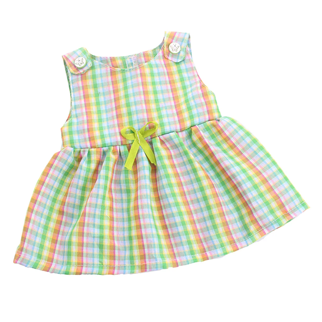 Кукольная одежда для 18 дюймовых кукол красивое Радужное платье без рукавов