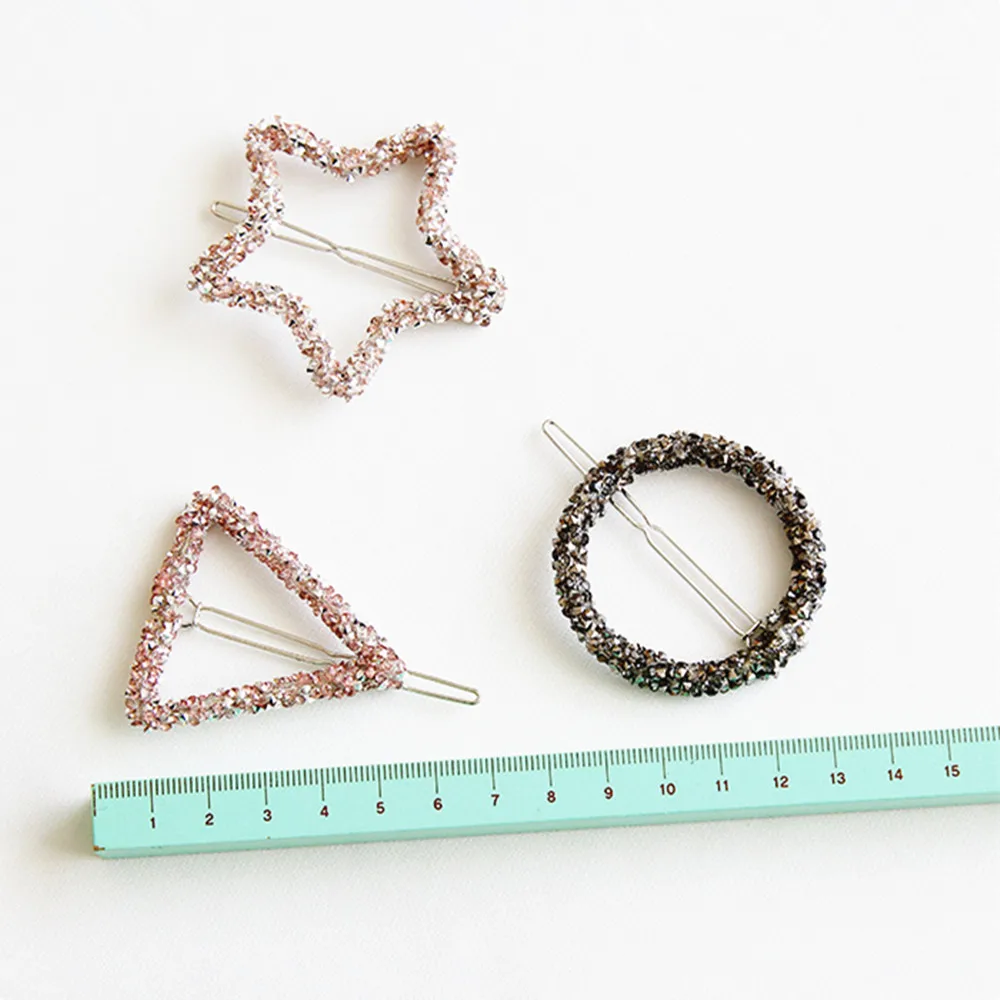 Женская шпилька для волос 2 шт. простой геометрический зажим звезда треугольник