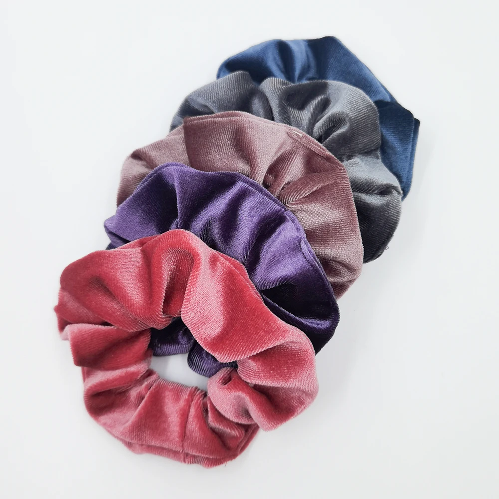 hair clip ins 5PCS/Set Velvet Scrunchies Elastic Rubber Hair Bands Women Girls Soft Solid Headbands Ponytail Holder Hair Rope Tie Accessories hair ties for women