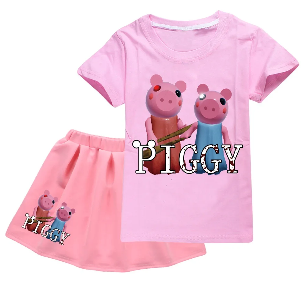 Новый Robloxing аниме одежда для маленьких девочек летние хлопковые футболки с