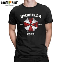 men t shirts umbrella corporation funny 100 cotton tees short sleeve t shirts round collar clothing summer