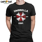 Мужские футболки Umbrella Corporation, смешные футболки из 100% хлопка, футболки с коротким рукавом, с круглым вырезом, летняя одежда