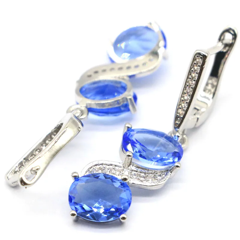 35x10 мм Ювелирные изделия из жемчуга набор создан фиолетовый танзанит белый