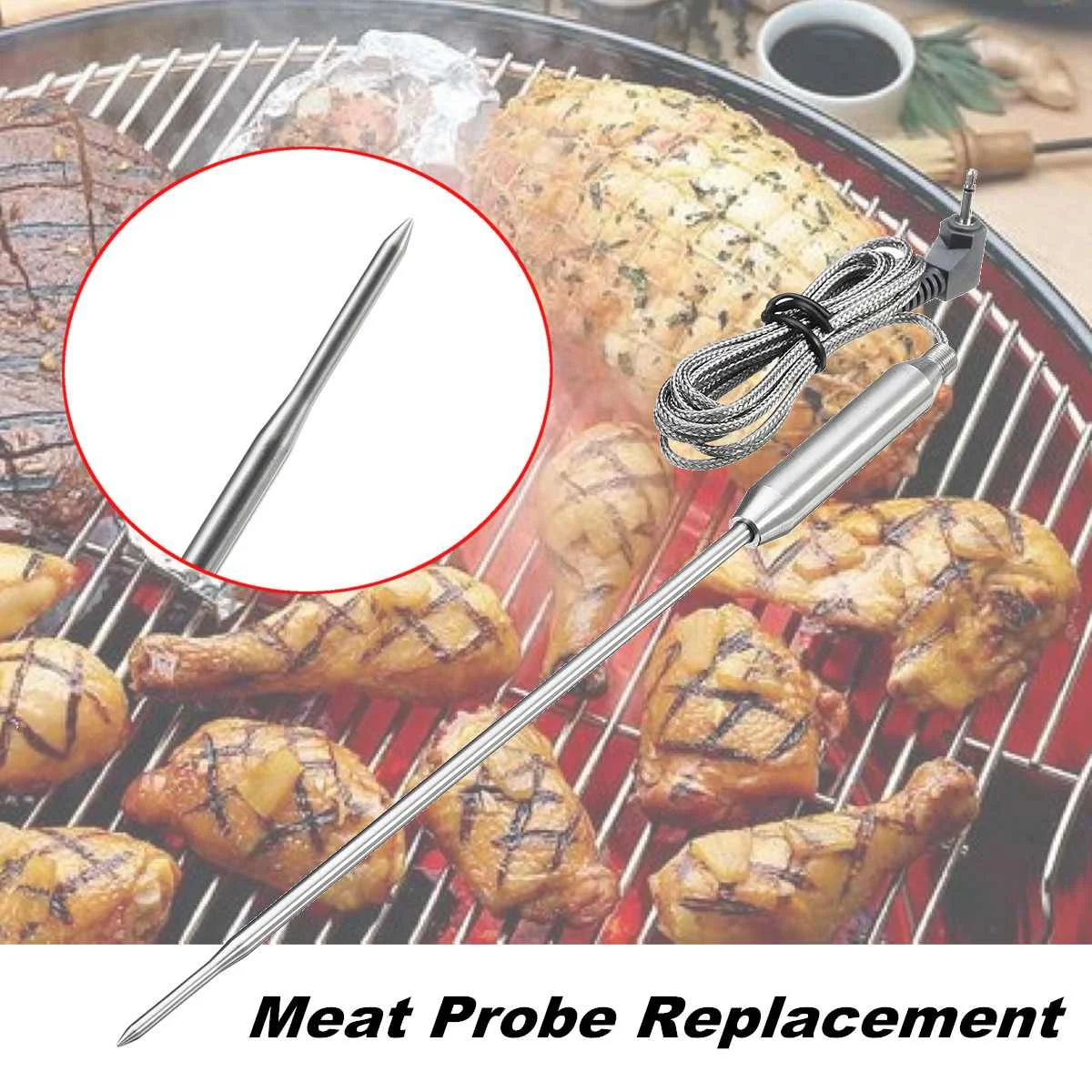1Pcs Replacement For Meat Probe Sensor Pit Boss Pellet Grills Smokers Stove 24.5cm