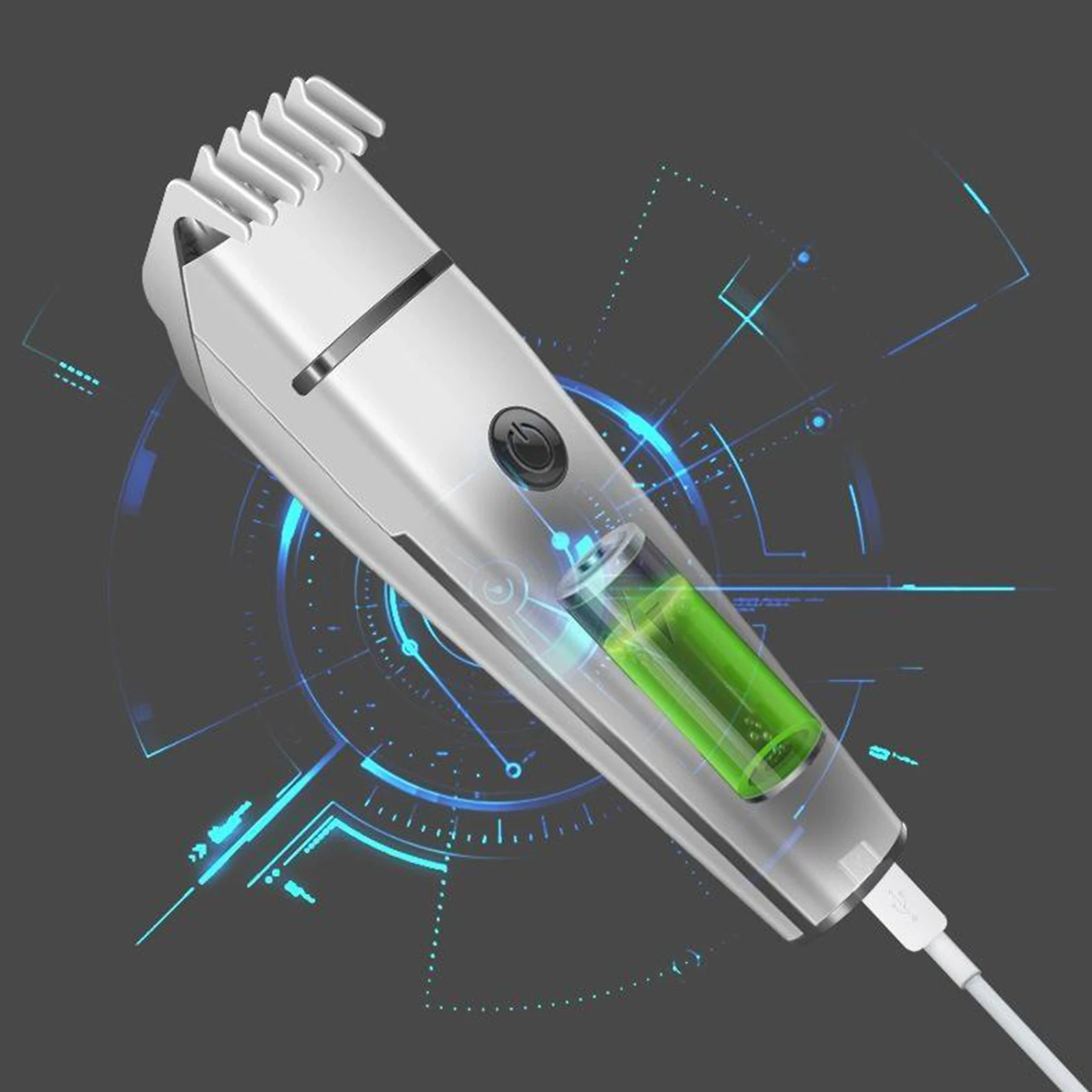 

4W Two-Speed Adjustment Electric Hair Clipper with Ceramic Head, Poratble and Lightweight, Easy and Convenient to Carry and Use