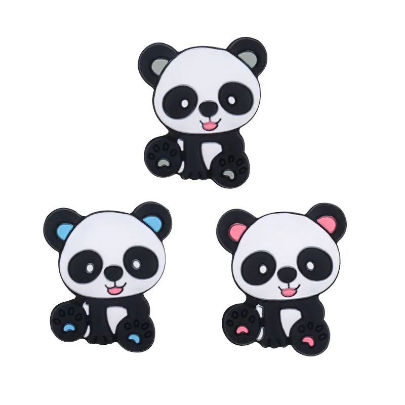 Coskiss-Mini cuentas de elefante para mordedores de silicona, cadena de chupete de dentici&oacute;n para beb&eacute;, juguete de dibujos animados, cuentas de joyer&iacute;a sin BPA, 5 uds.-4