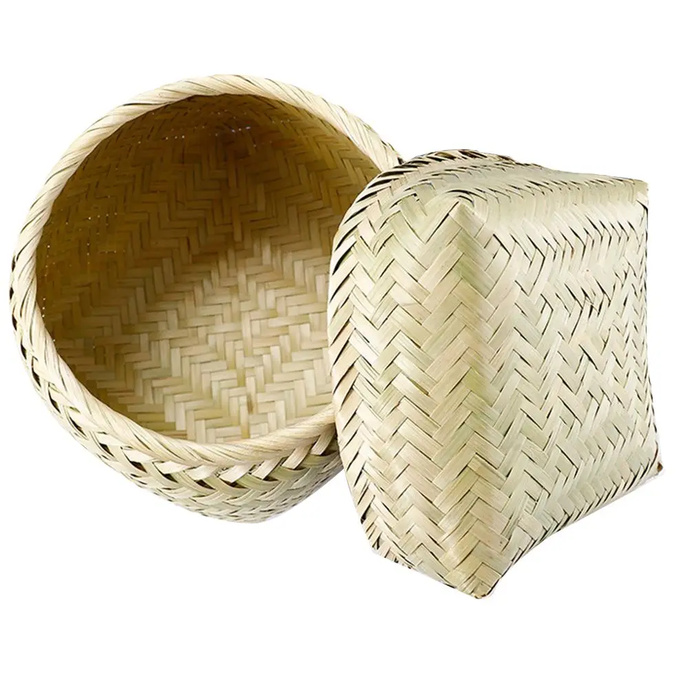 

1pc Bamboo Craft Food Basket Practical Woven Kitchen Storage Basket Food Storage Basket