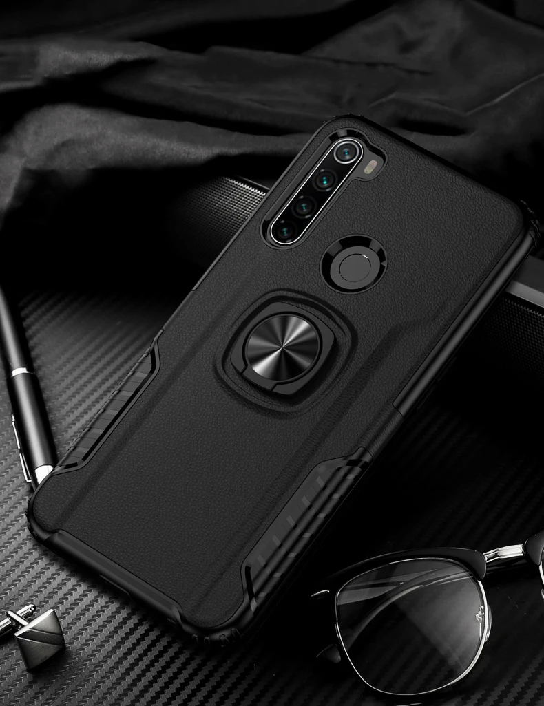 Ikrsses для Xiaomi Redmi Note 8 Pro Чехол автомобильный держатель Магнитный кронштейн Стенд чехол с кольцом для пальца для Redmi Note 7 анти-осенний чехол