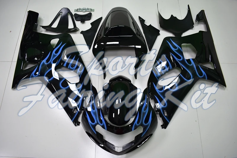 Обтекатели для GSXR600 GSXR750 GSXR1000 2000 - 2003 K1-2 Черная синяя рамка GSX R600 R750 R1000 01 00