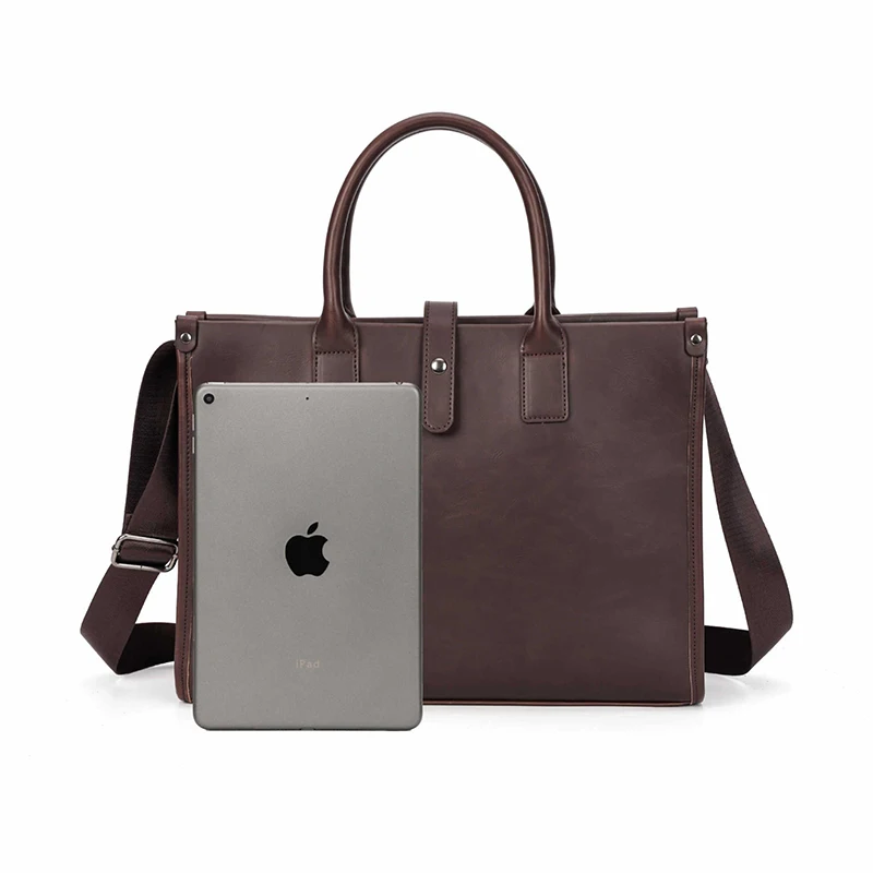 

Pink sugao Mens Briefcase Business Bag Phome top pu Leather Mens Messenger tote bag Handbag for work