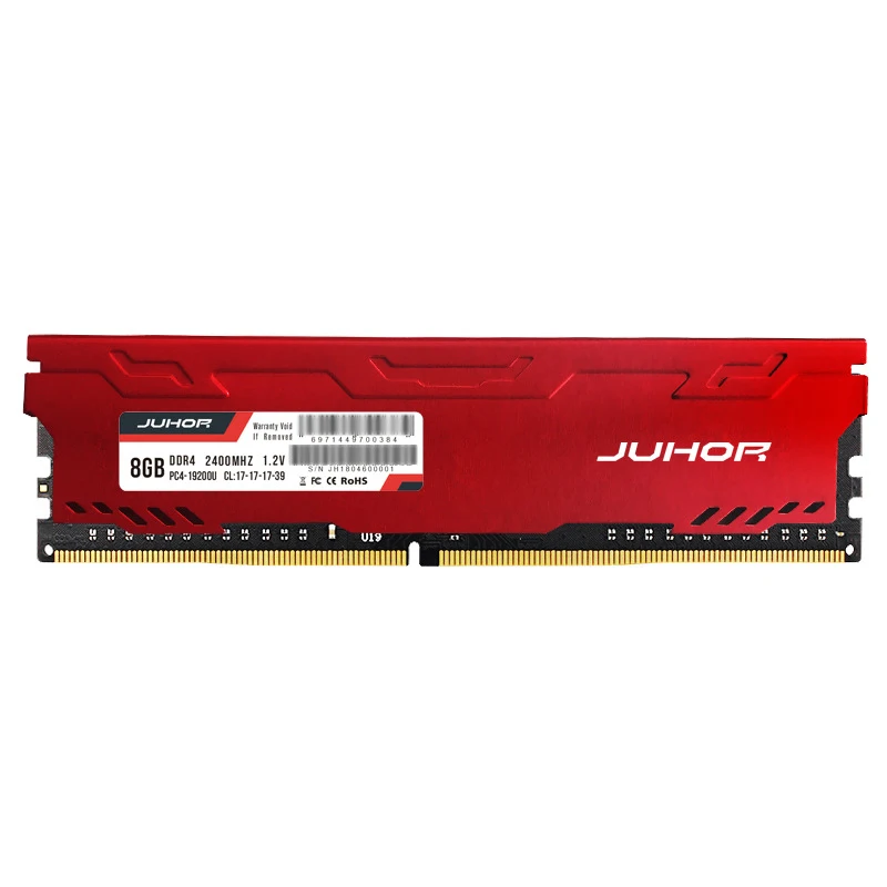 

JUHOR 8G DDR4 RAM 2400MHz 1.2V 288-Pin Computer Game Cooling Vest Memory Module, Suitable for Desktop Computer General Memory