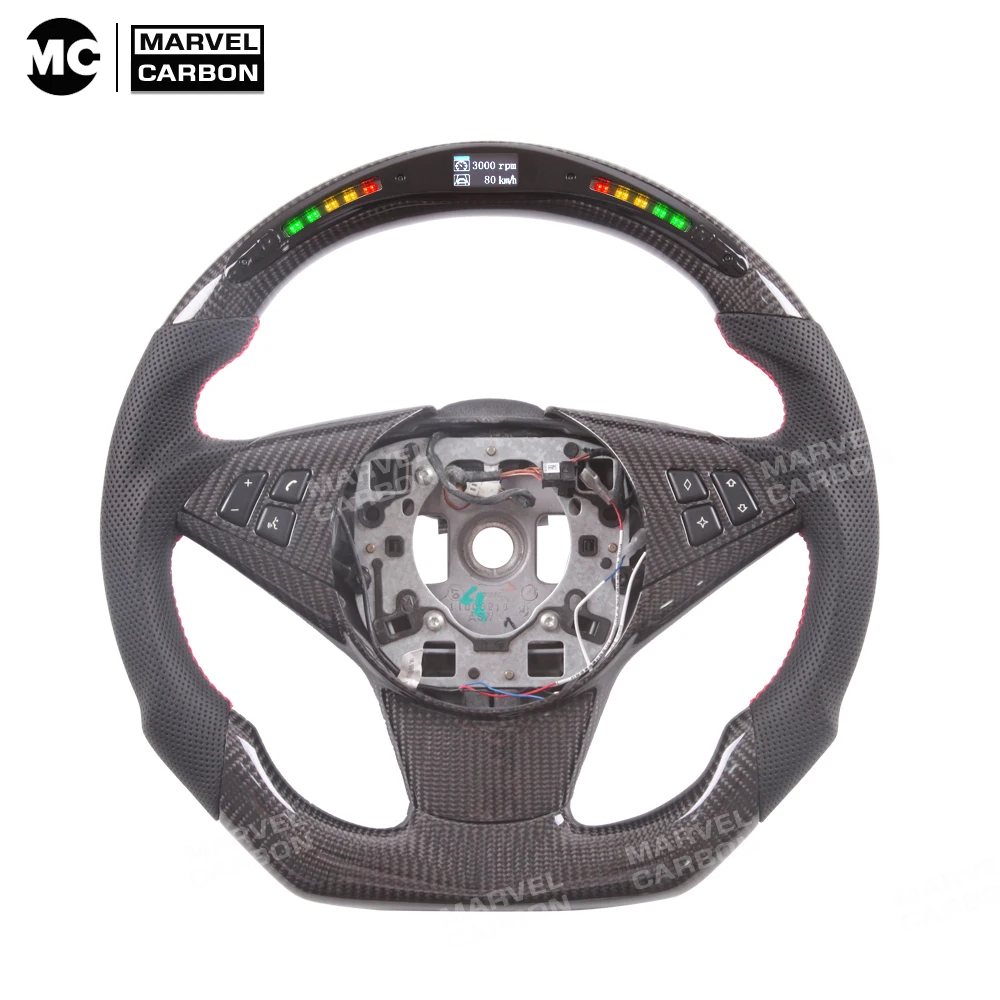

100% Real Carbon Fiber LED Performance Steering Wheel Display Compatible for BMW