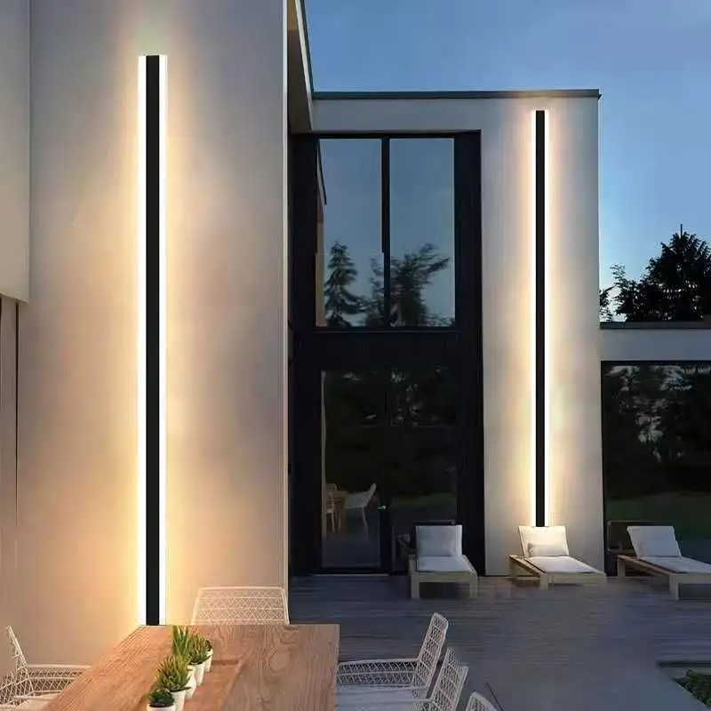

Modern Waterproof Outdoor Long Strip Led Wall Lamp Ip65 Aluminum Wall Light Garden Porch Goalpost Sconce Luminaire Ac110-220