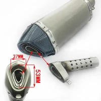 universal stainless steel db killer modified motorcycle tail exhaust pipe sound silp on reduce noise for 38 51mm silencer system