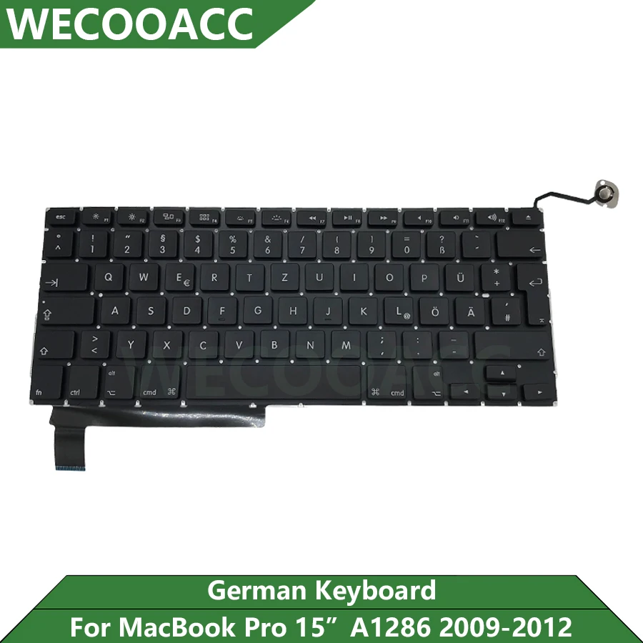 

Новая сменная клавиатура A1286 для Macbook Pro, немецкая клавиатура 15 дюймов, 2009, 2010, 2011, 2012 лет