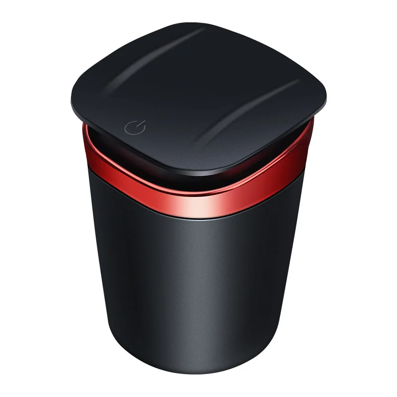

Portable Metal Car Ashtray Can Automatically Open The Lid With One Press Trash Box LED Lights Ash Tray