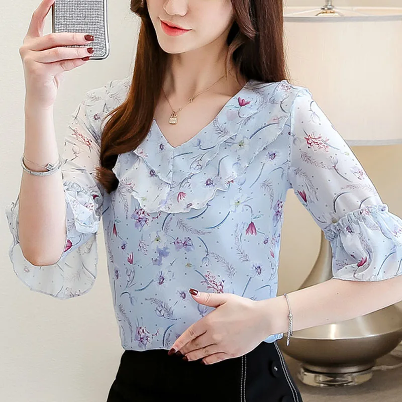 Blusas размера плюс Женские топы и блузки модные 2021 летние женские Топы шифоновая