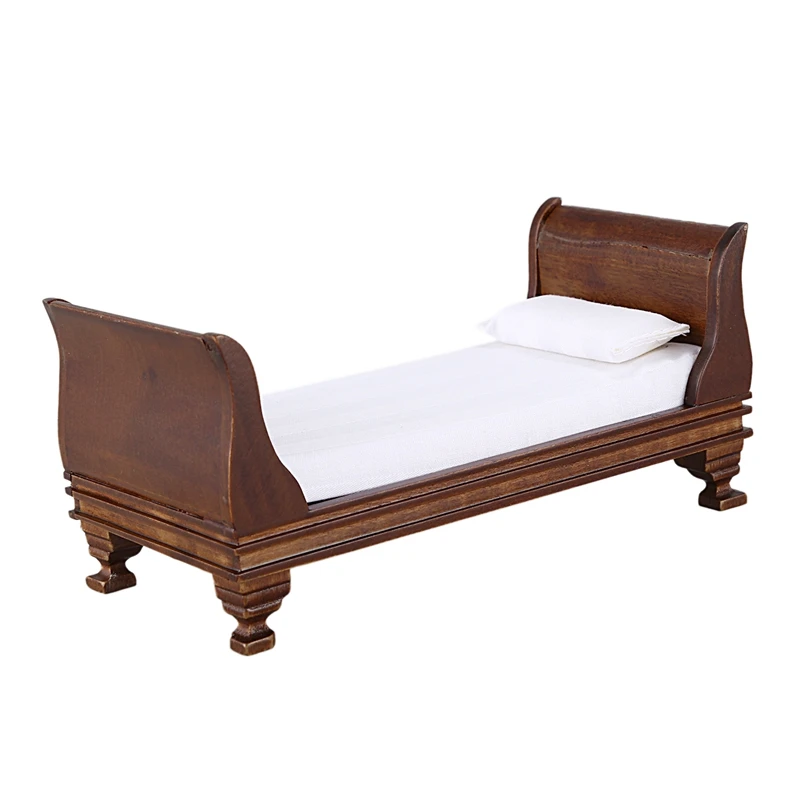 Новый кукольный домик миниатюрная мебель лакомство Винтаж односпальная кровать