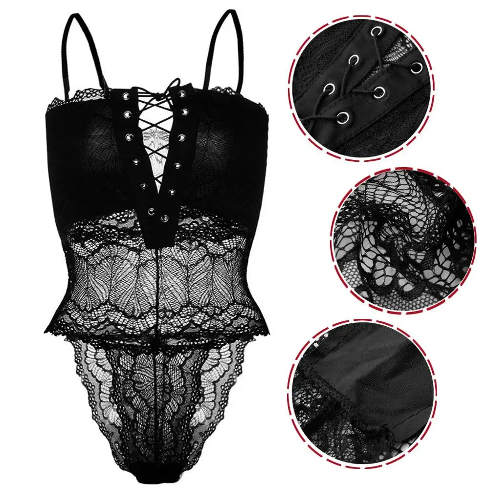 Женское кружевное сексуальное нижнее белье из марли цельная одежда кружевные