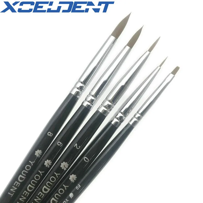 5 шт. Стоматологическая фарфоровая кисть ручка стоматология инструменты техника