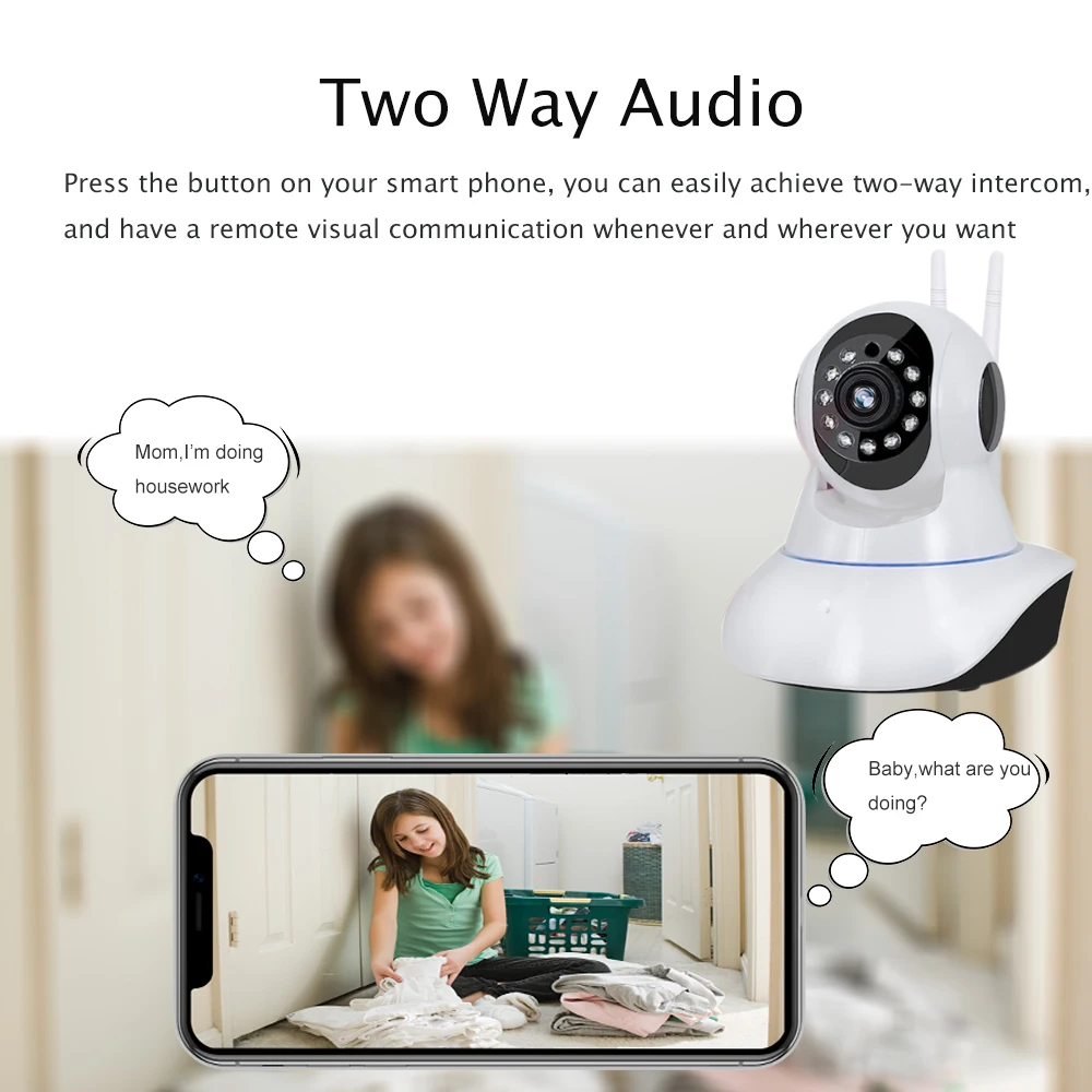IP-камера HISMAHO 1080P Wi-Fi видеоняня ночное видение | Безопасность и защита
