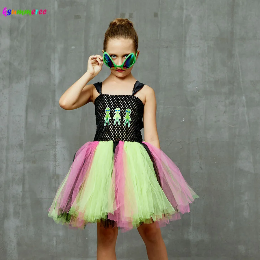 Костюм-пачка для девочек в стиле инопланетянина на день рождения Хэллоуин |