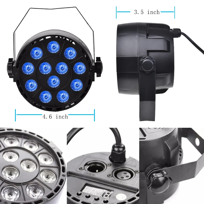 

RGB Stage Lighting Effect Disco DJ Party Wedding Lamp DMX 512 KTV Bar Nightclub Xmas Decor Spot Light Projection Lamp For Home