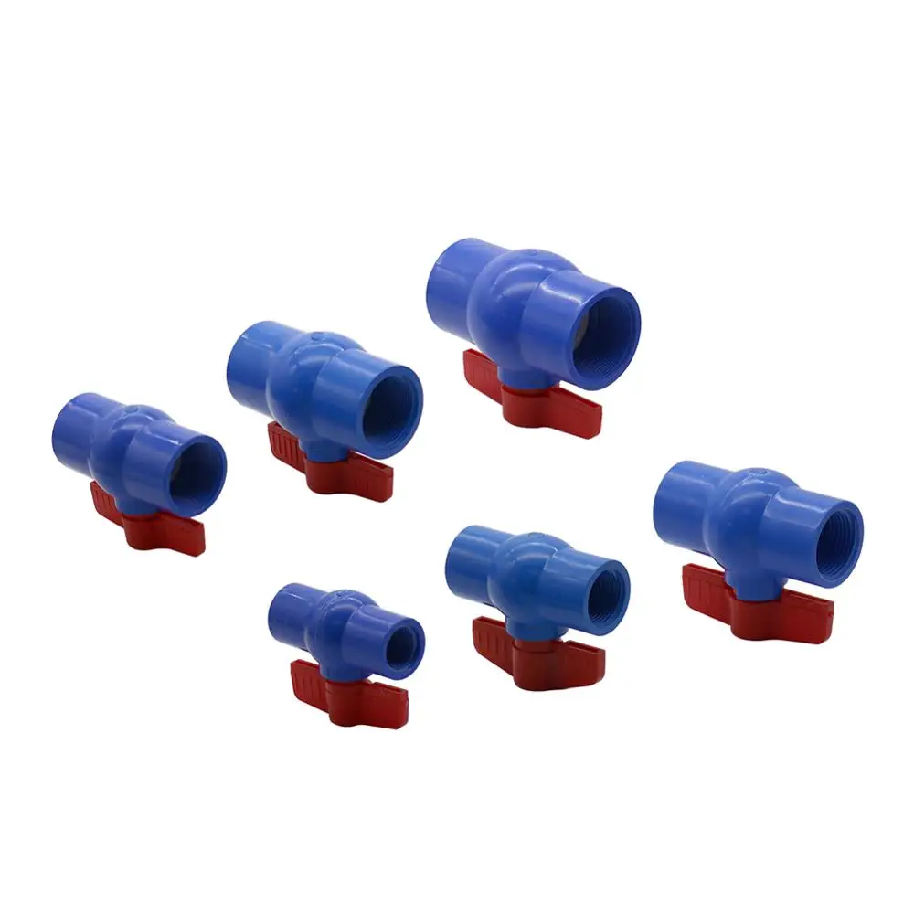 1/2" 3/4" 1" 1.25" 1.5" 2" Female Thread Garden Pipe Ball Valve PVC Connection Switch Water Shutoff Fittings | Дом и
